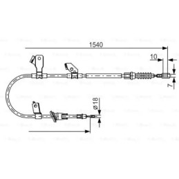 Rankinio stabdžio trosas  BOSCH 1 987 482 271