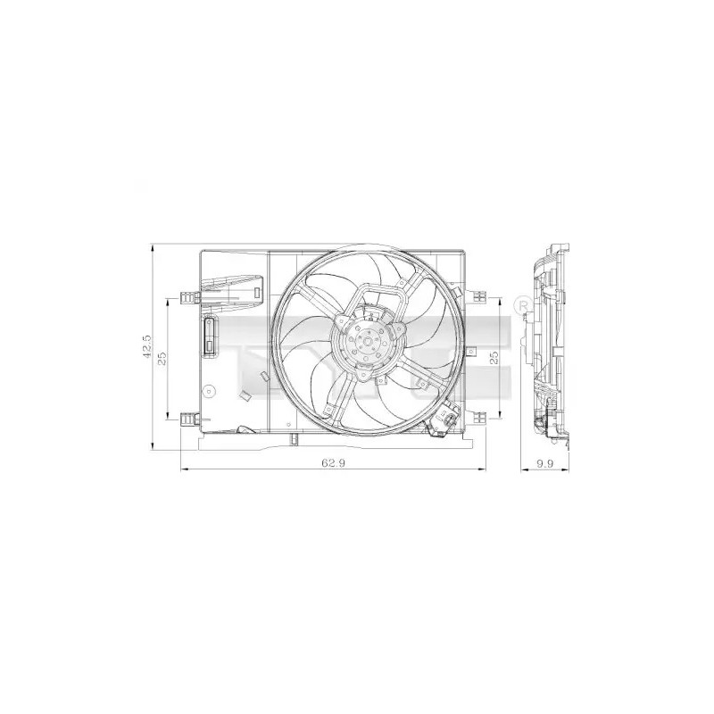 Radiatoriaus ventiliatorius  TYC 809-0018