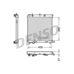 Variklio aušinimo radiatorius  DENSO DRM21026