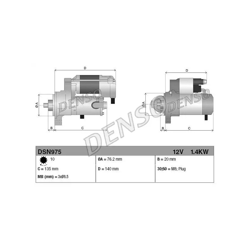 Starteris  DENSO DSN975