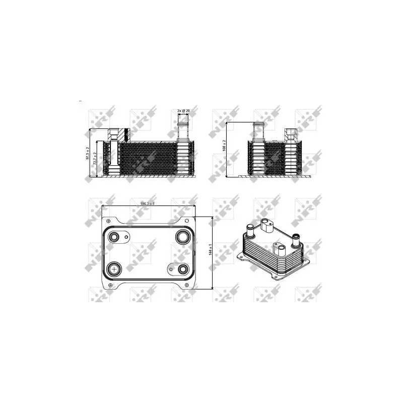 Automatinės transmisijos alyvos aušintuvas  NRF 31362