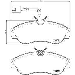 Diskinių stabdžių trinkelių rinkinys  MINTEX MDB2158