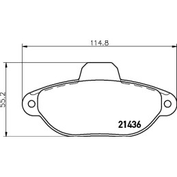 Diskinių stabdžių trinkelių rinkinys  MINTEX MDB2484