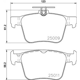 Diskinių stabdžių trinkelių rinkinys  MINTEX MDB3101