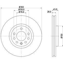 Stabdžių diskas  MINTEX MDC1557