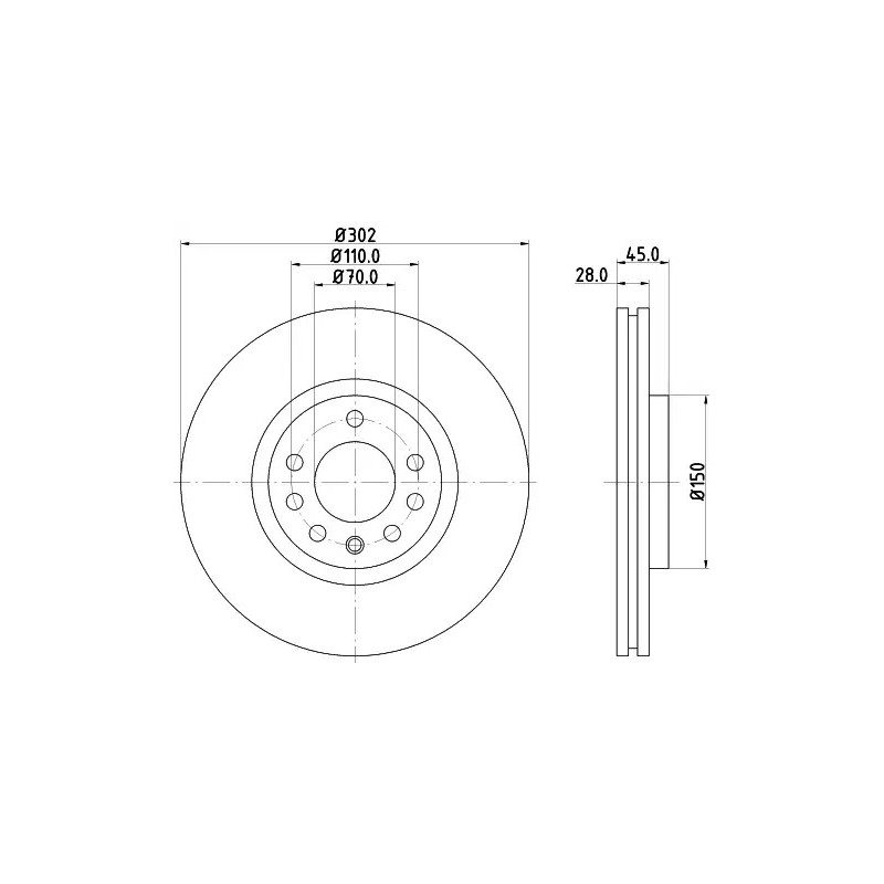 Stabdžių diskas  MINTEX MDC1557