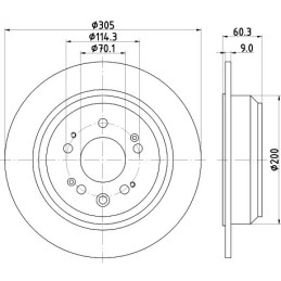 Stabdžių diskas  MINTEX MDC2165