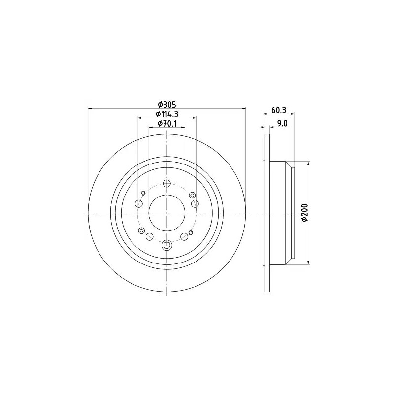 Stabdžių diskas  MINTEX MDC2165