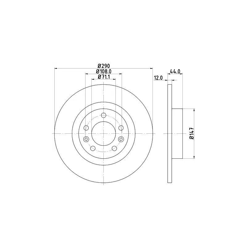Stabdžių diskas  MINTEX MDC2345