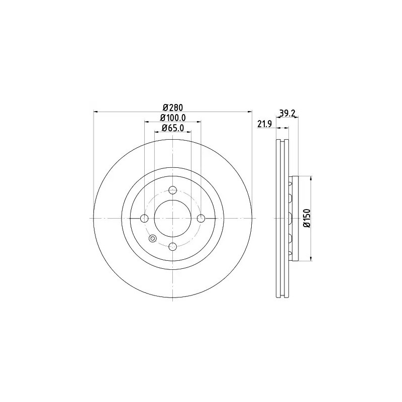 Stabdžių diskas  MINTEX MDC744