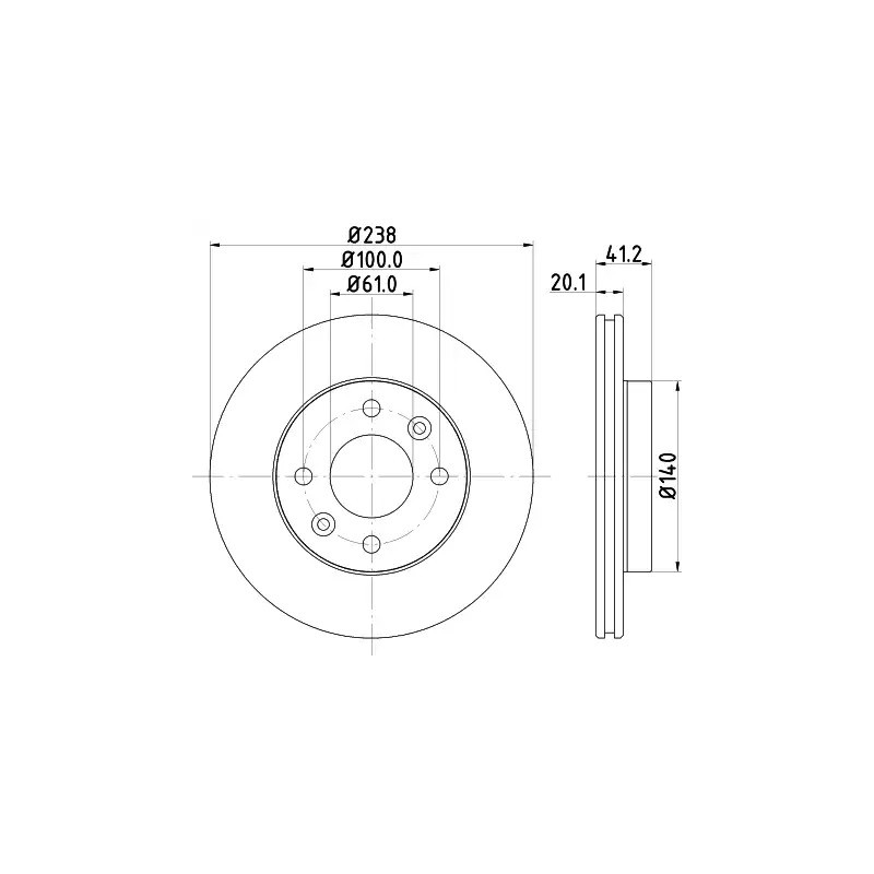 Stabdžių diskas  MINTEX MDC956