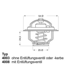 Termostatas  BorgWarner (Wahler) 4008.79D