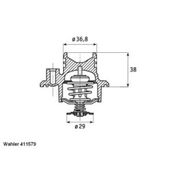 Termostatas  BorgWarner (Wahler) 411579.92D