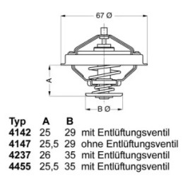 Termostatas  BorgWarner (Wahler) 4147.80D