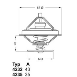 Termostatas  BorgWarner (Wahler) 4235.80D