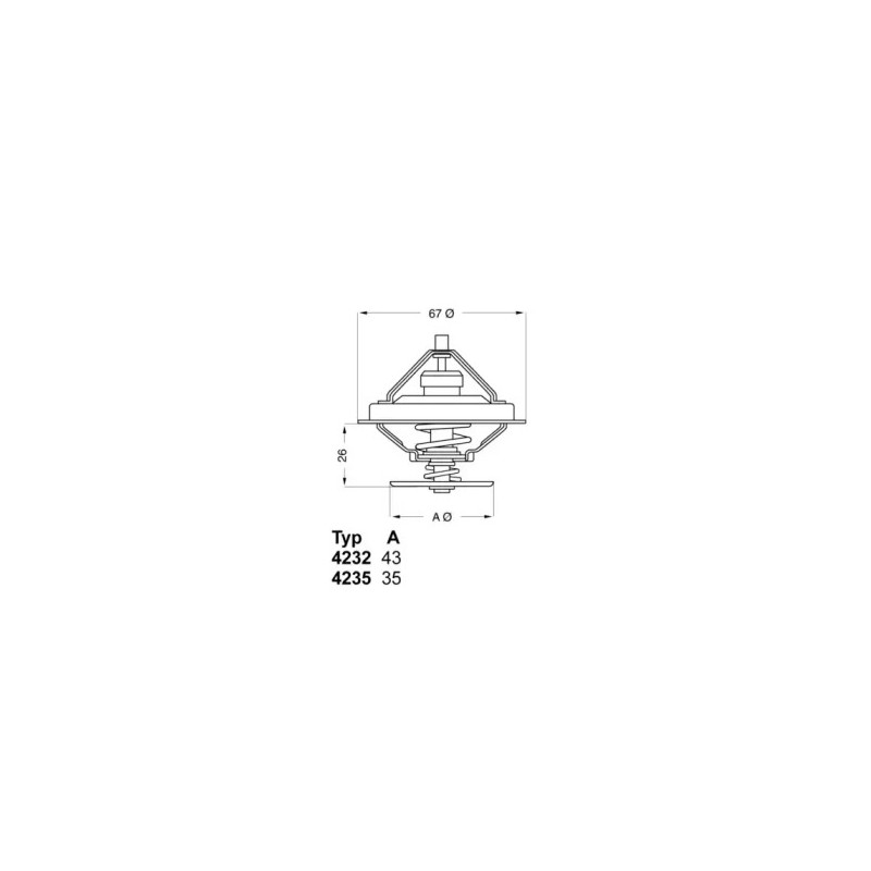 Termostatas  BorgWarner (Wahler) 4235.80D