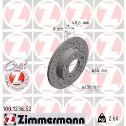 Stabdžių diskas  ZIMMERMANN 100.1236.52