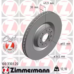 Stabdžių diskas  ZIMMERMANN 100.3301.20