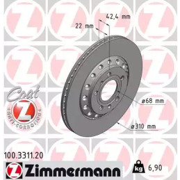 Stabdžių diskas  ZIMMERMANN 100.3311.20