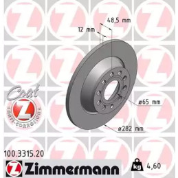 Stabdžių diskas  ZIMMERMANN 100.3315.20