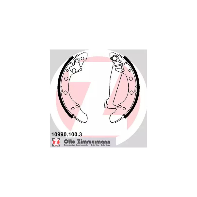 Stabdžių trinkelių komplektas  ZIMMERMANN 10990.100.3