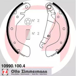 Stabdžių trinkelių komplektas  ZIMMERMANN 10990.100.4