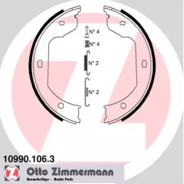 Rankinio stabdžio trinkelių komplektas  ZIMMERMANN 10990.106.3