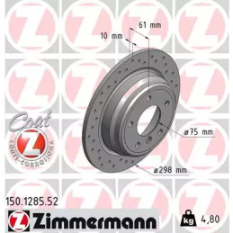 Stabdžių diskas  ZIMMERMANN 150.1285.52