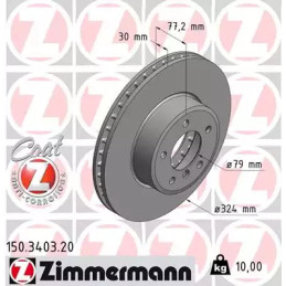 Stabdžių diskas  ZIMMERMANN 150.3403.20