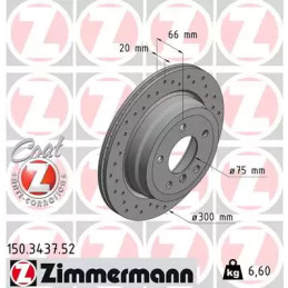 Stabdžių diskas  ZIMMERMANN 150.3437.52