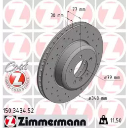 Stabdžių diskas  ZIMMERMANN 150.3434.52