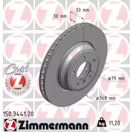 Stabdžių diskas  ZIMMERMANN 150.3441.20