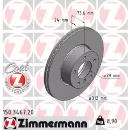 Stabdžių diskas  ZIMMERMANN 150.3467.20