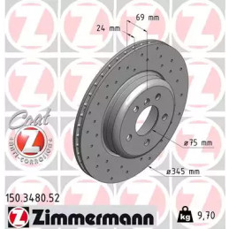 Stabdžių diskas  ZIMMERMANN 150.3480.52