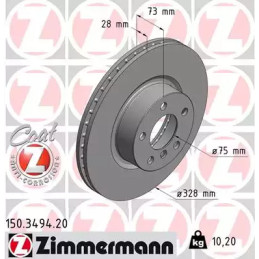 Stabdžių diskas  ZIMMERMANN 150.3494.20