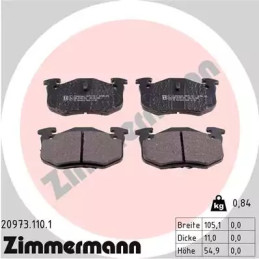 Diskinių stabdžių trinkelių rinkinys  ZIMMERMANN 20973.110.1