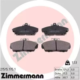 Diskinių stabdžių trinkelių rinkinys  ZIMMERMANN 21515.175.1