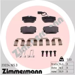 Diskinių stabdžių trinkelių rinkinys  ZIMMERMANN 23224.165.3