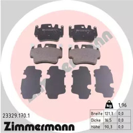 Diskinių stabdžių trinkelių rinkinys  ZIMMERMANN 23329.170.1