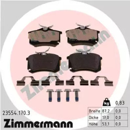 Diskinių stabdžių trinkelių rinkinys  ZIMMERMANN 23554.170.3