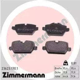 Diskinių stabdžių trinkelių rinkinys  ZIMMERMANN 23623.170.1