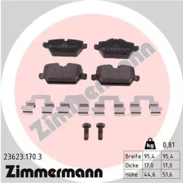 Diskinių stabdžių trinkelių rinkinys  ZIMMERMANN 23623.170.3