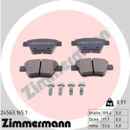 Diskinių stabdžių trinkelių rinkinys  ZIMMERMANN 24563.165.1