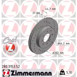 Stabdžių diskas  ZIMMERMANN 280.3153.52