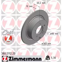 Stabdžių diskas  ZIMMERMANN 380.2112.20