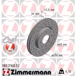 Stabdžių diskas  ZIMMERMANN 380.2168.52