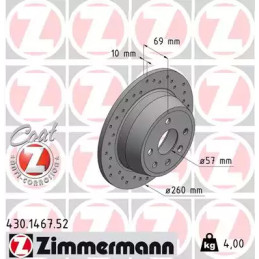 Stabdžių diskas  ZIMMERMANN 430.1467.52