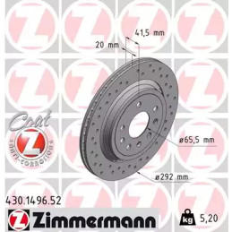 Stabdžių diskas  ZIMMERMANN 430.1496.52