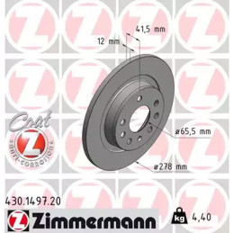 Stabdžių diskas  ZIMMERMANN 430.1497.20