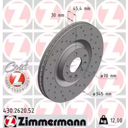 Stabdžių diskas  ZIMMERMANN 430.2620.52